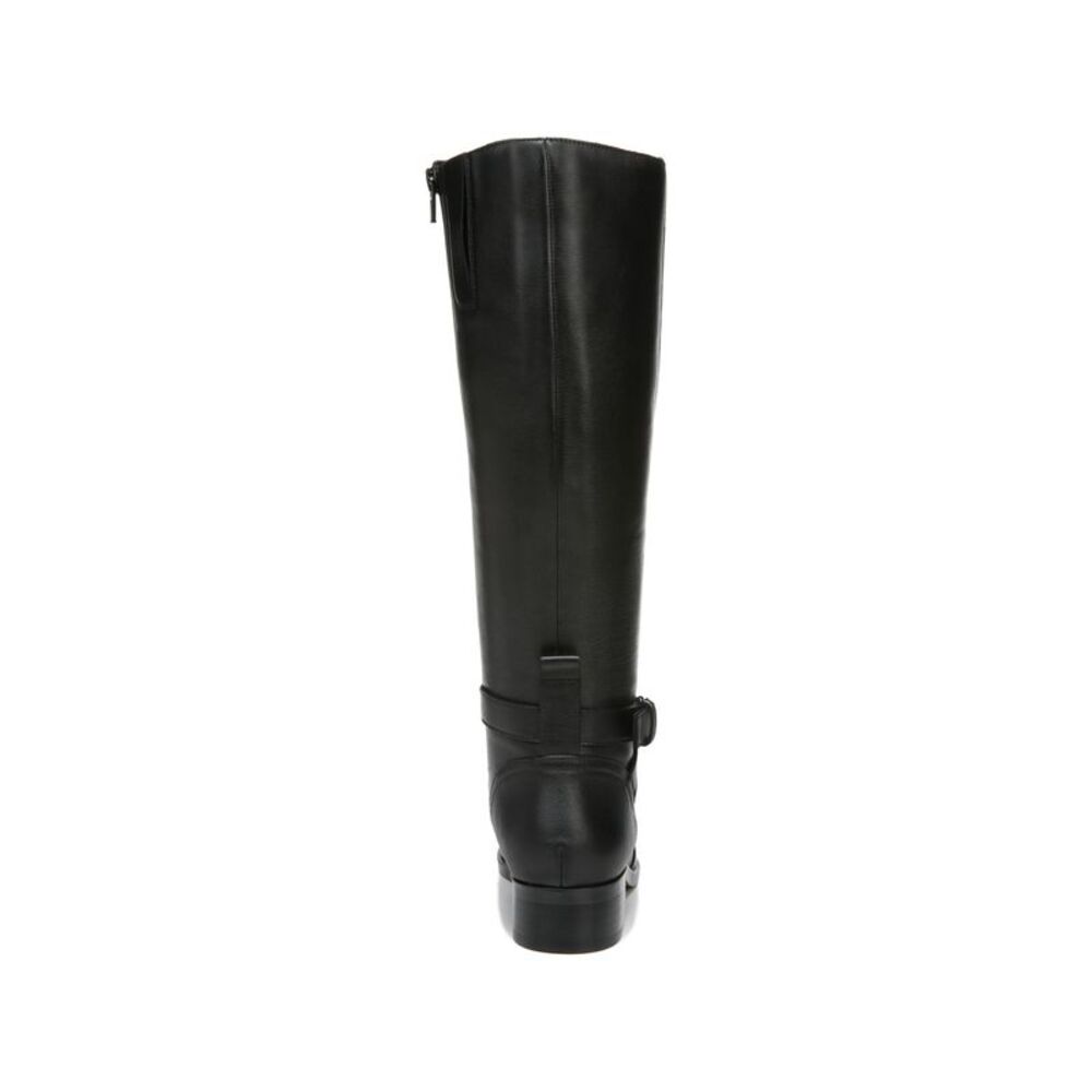 NATURALIZER Womens Black WrapaBuckled Rena Almond Leather Riding Boot 10 M - Picture 2 of 4